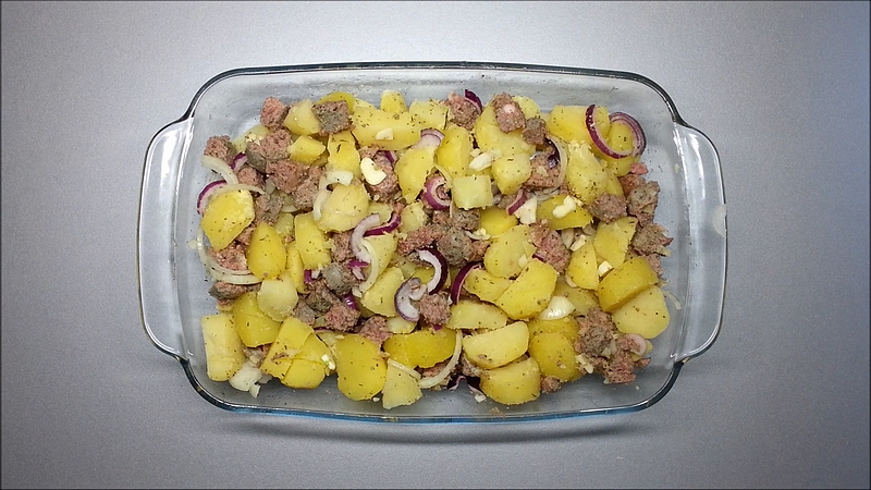 Jitrnicový prejt pečený s brambory recept