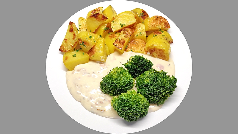 Brokolice s brambory a sýrovou omáčkou recept