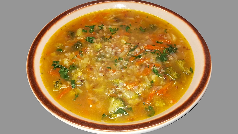 Zeleninová polievka s pohánkou recept