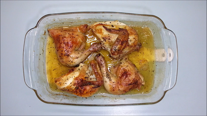 Jednoduché pečené kuře