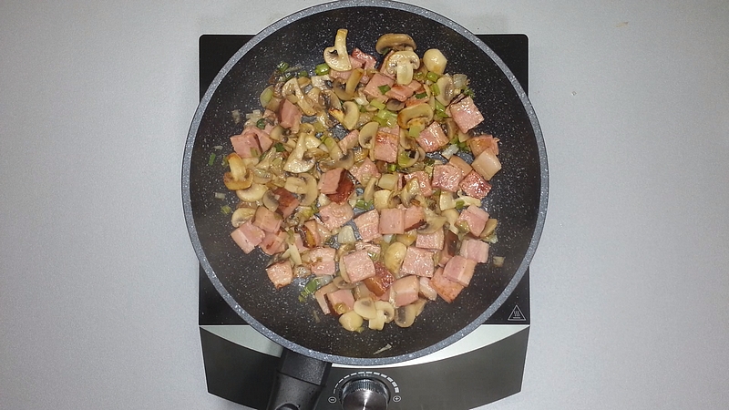 Žampiony s anglickou slaninou