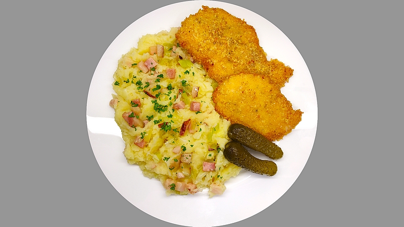 Kuřecí řízky se šťouchanými brambory recept