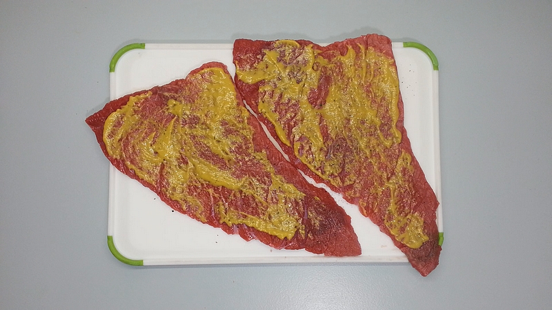 Hovězí plátky s hořčicí