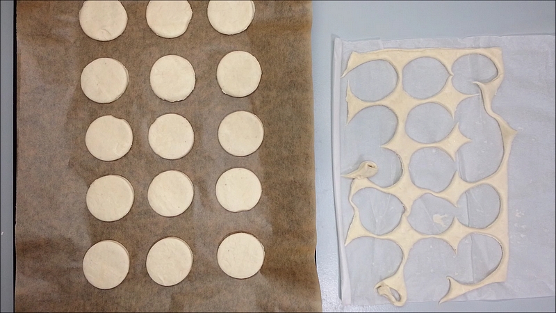 Kolečka z listového těsta