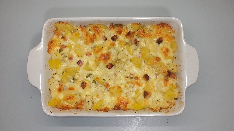 Zapečený květák s brambory