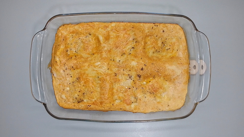 Rybí filé s vejci a sýrem