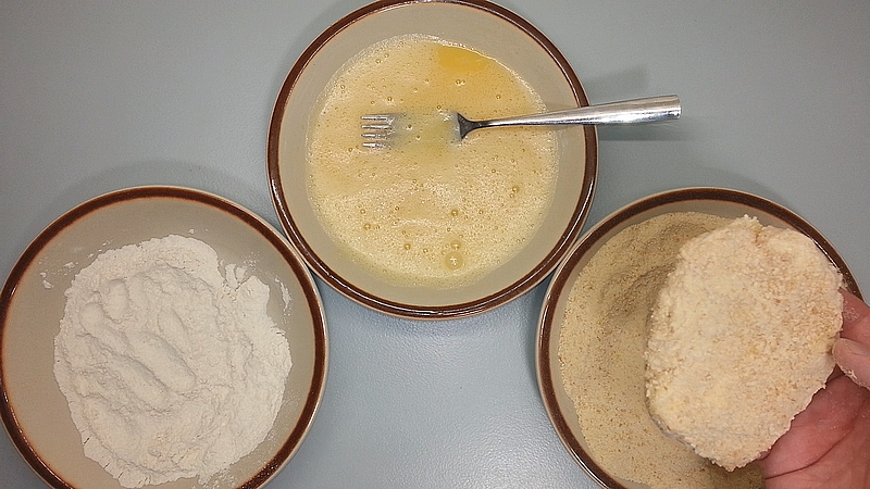 Obalované řízky v trojobalu