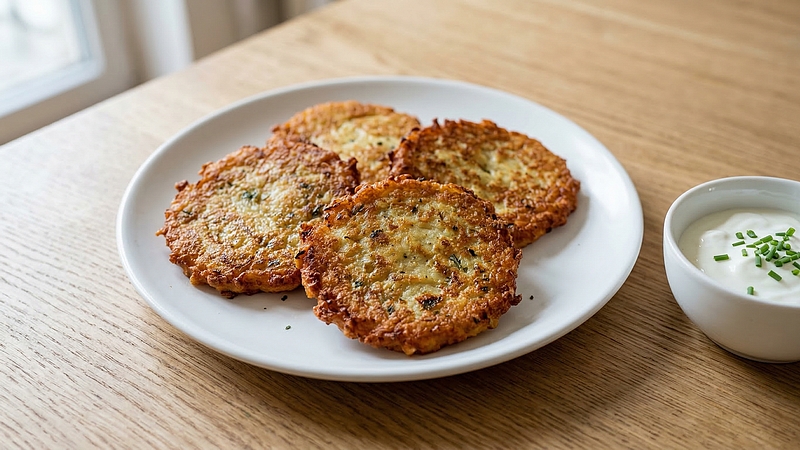 Bramboráčky s cibulí: Křupavé české placky s česnekem a majoránkou