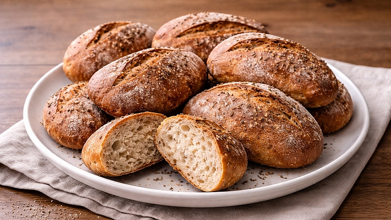 Pšenično-žitné dalamánky: Křupavé domácí pečivo jako z pekárny