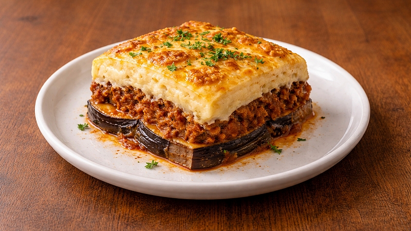 Řecká musaka: Tradiční recept s lilkem a bešamelovou omáčkou