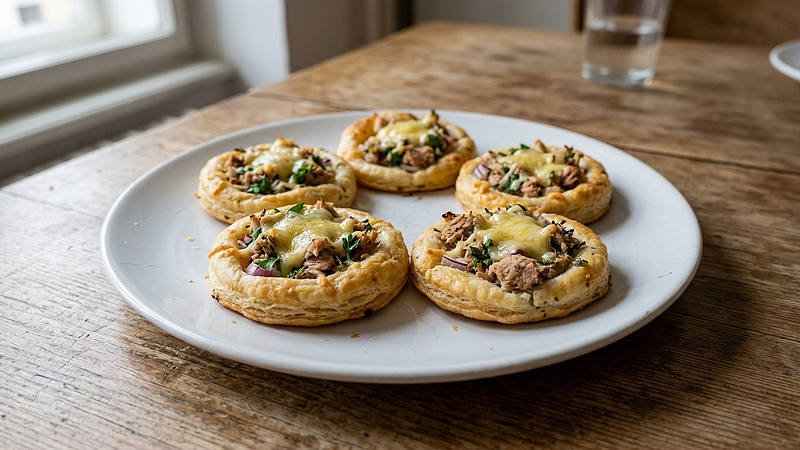 Koláčky s tuňákem: Křupavé listové těsto s jemnou náplní