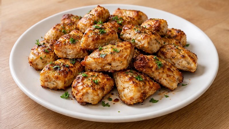 Jogurtové kuřecí kousky: Šťavnaté maso v kořeněné marinádě