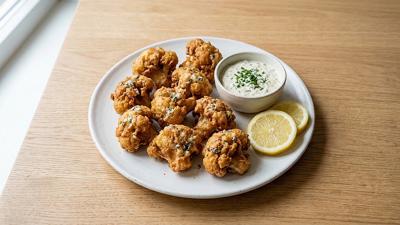 Květák v těstíčku s Nivou: Křupavé smažené růžičky s pikantním sýrem