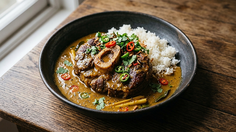 Asijské Ossobuco v kokosovém mléce se zázvorem a limetkou