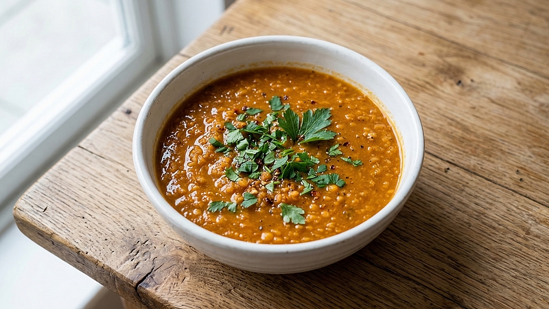 Polévka z červené čočky: Jednoduchá a vydatná čočková polévka