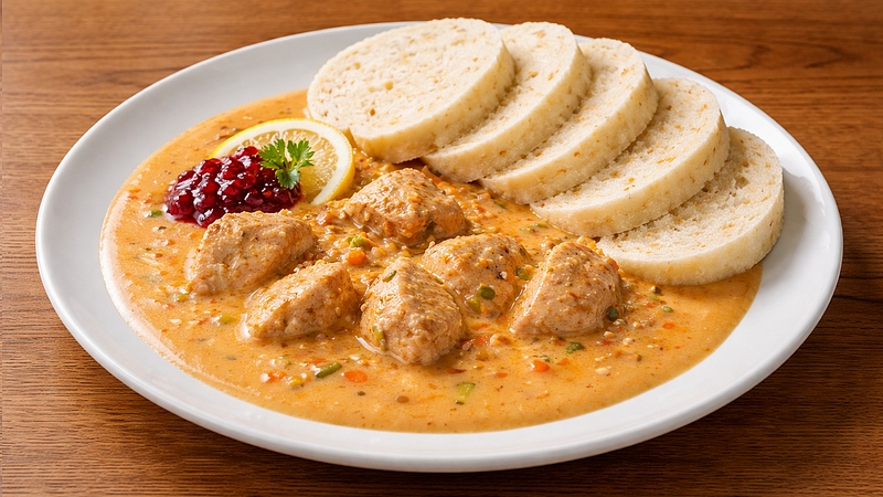 Svíčková z kuřete na smetaně