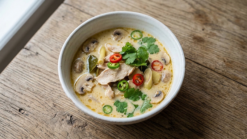 Thajská kuřecí polévka: Tom Kha Gai přímo z vaší kuchyně