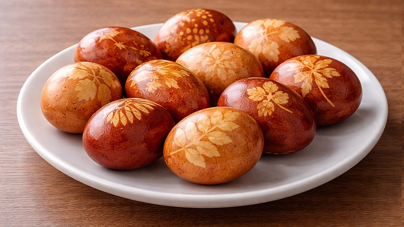 Barvená velikonoční vejce v cibulových slupkách: Tradiční přírodní postup