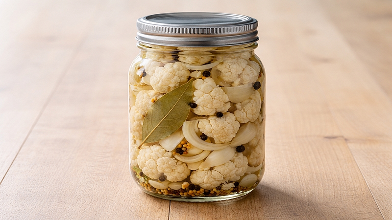 Nakládaný květák: Křupavý a chutný sterilovaný recept