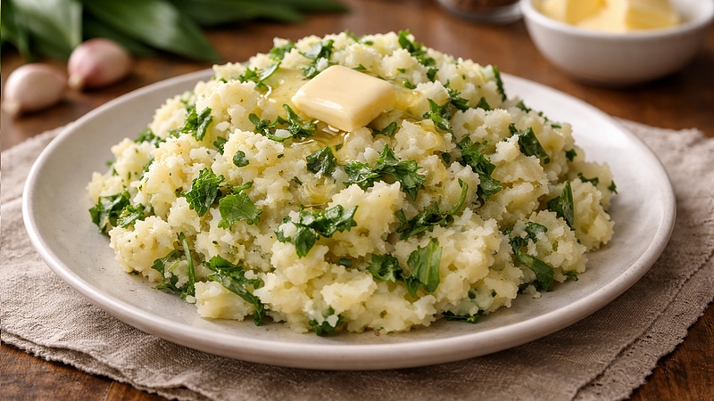 Šťouchané brambory s medvědím česnekem: Jarní příloha plná chuti