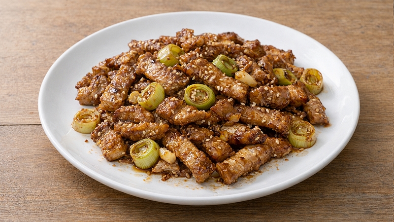 Bůčkové nudličky s pórkem