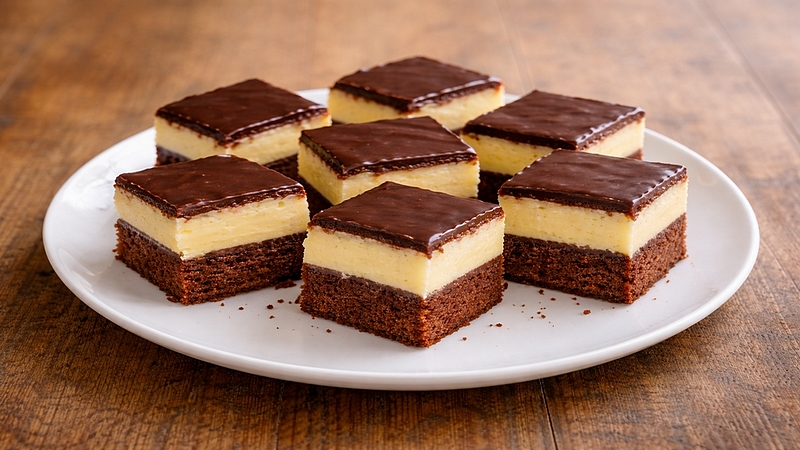 Pudinkové řezy s čokoládou