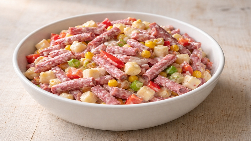 Salámový salát se sýrem: Rychlá klasika na chlebíčky i večeři