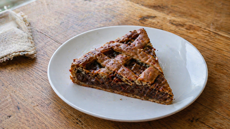 Mřížkový perníkový koláč