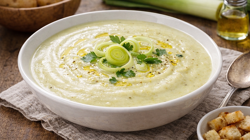 Pórková polévka: Jemný krém z pórku a brambor