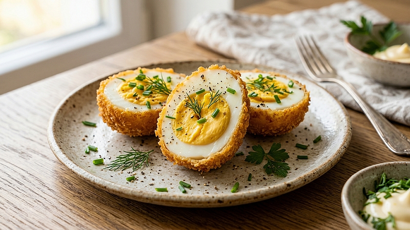 Smažená plněná vejce: Křupavá klasika jinak