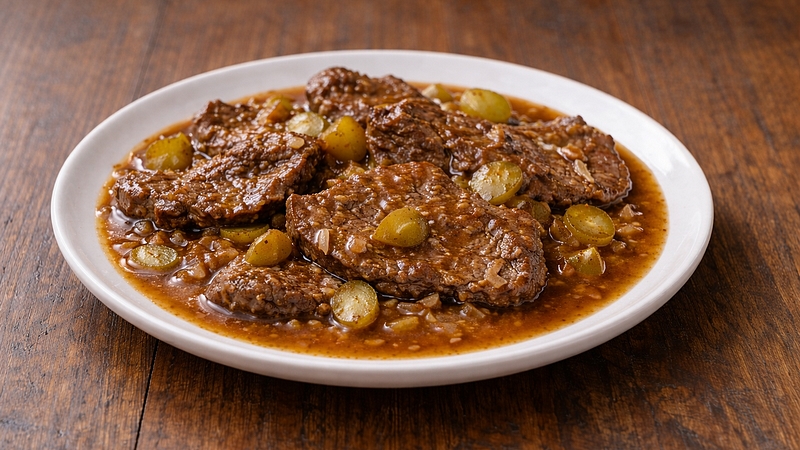 Hovězí roštěnky se znojemskou omáčkou