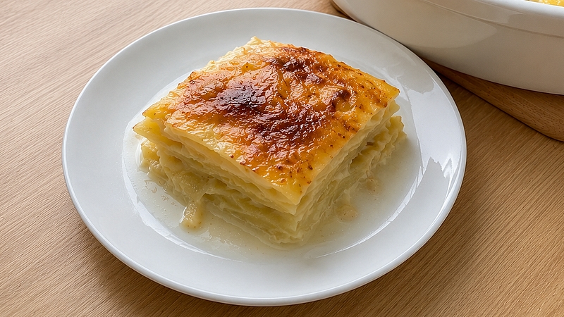 Gratinované brambory s cibulí